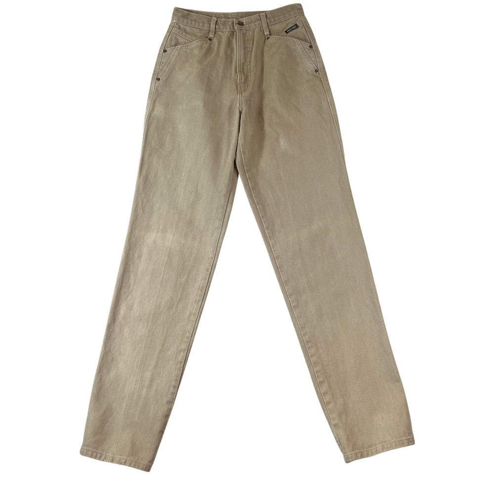 Vintage Rockies Western Jeans Women 27x34 High Waisted High Rise Tan Denim